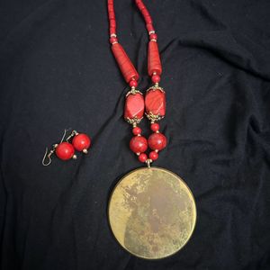 Red Pendant Set