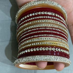 One Hand Beautiful Stone Studded Bangles