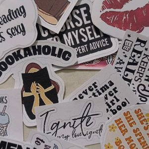 Girl Bookholic Aesthetic Sticker Journal/Scrapbook