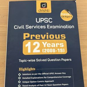 UPSC Prelims PYQ (2008-2019) Solved Drishti IAS