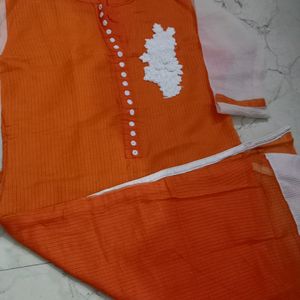 Orange Colour Kurti