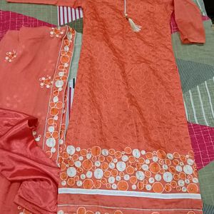 Heavy Embroidery Kurta Set With Dupatta