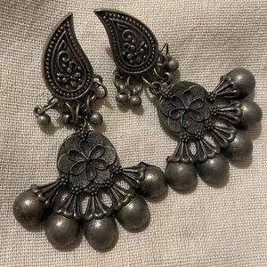 Oxidised Light Weight Earring