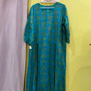 Beautiful Blue Kurti Size Fits Till 42 And Half