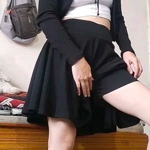 Black Skirt With Attached Underpants