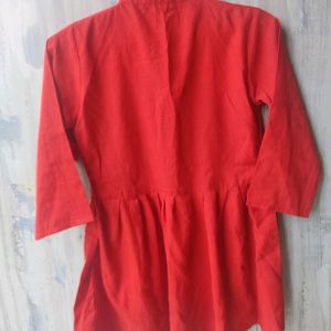 Red Peplum Top