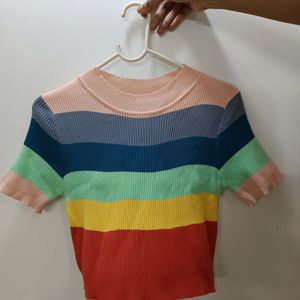 Multicolour Fitted Top