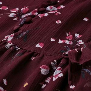 Burgundy Tiered Dress By (Mast & Harbour)🛍️🌷