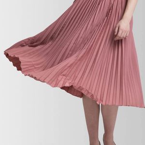 Pink Pleated Skirt