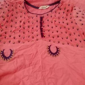 Light Rose Pink Long Kurta..No Flaws ..No Colour Faded..It's Looks Totally Good