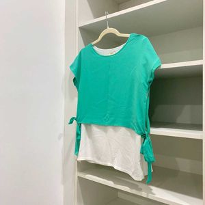 Women's Chic Teal Blouse Top