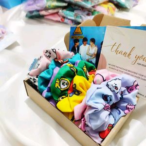 BTS Bt21 Scrunchies Set Of 8