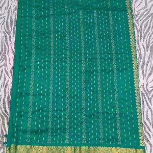 PRICE REDUCED BEAUTIFUL green Kanjeevaram sare