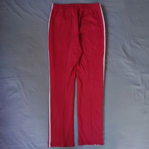 ADIDAS RED TRACK PANT WITH BEAUTIFUL LOGO