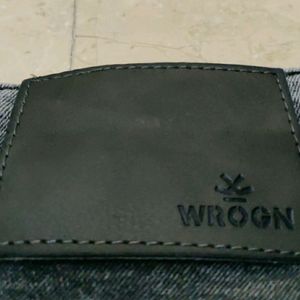 Wrogn Grey Straight Fit Jeans For Men