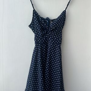 Polka Dot Tie Up Dress