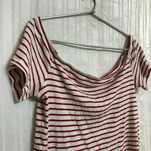 White & Red Cotton Top