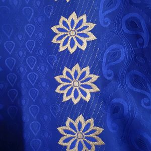 Blue Silk Saree Grand