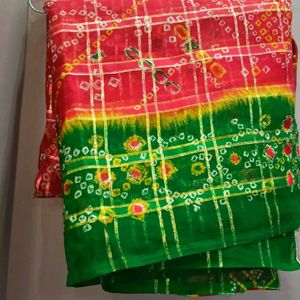 Chanderi Print Saree