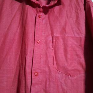 Mens Shirt Red Colour Full Sleeves