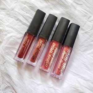 SET OF 4 NUDE SHADE LIQUID LIPSTICKS