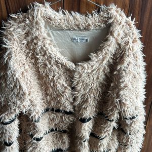 Furr Faux Leather detailing Coat