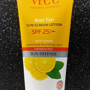 VLCC Anti Tan Sunscreen Lotion SPF 25 With Lemon