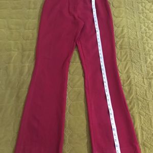 Deep Red Flared Trouser Waist 28