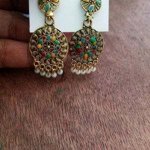 New Golden Colourful Earrings