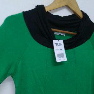 Trendy New Green And Black Long Top For Women