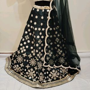 Dark Green Colour Heavy Lehenga