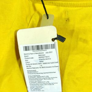 Yellow Plain Casual Top (Women)