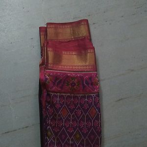 Ikkat Patola New Saree With Blouse