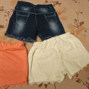 Combo Of 3 Girls Shorts