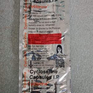 Cycloserine Capsules I. P 250mg