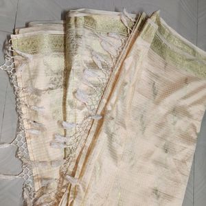 Wedding Cream Pattu Saree