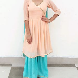 Peach Kurti Or Frock