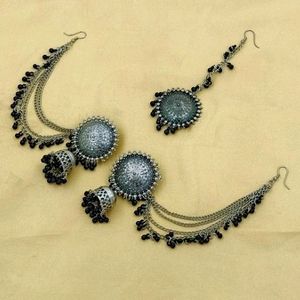 Maangtika With Jhumka Set Little Brocken