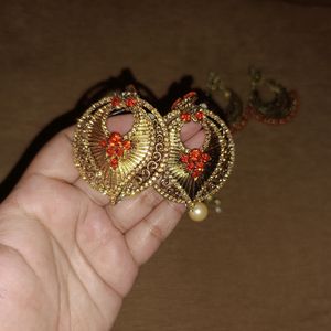 Set Of 3 Jhumka Earrings