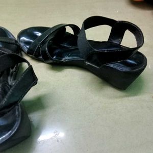 Black Colour Sandal Size  6