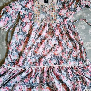 New Zara  Floral Dress With Tag