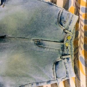 High Waist Cargo Jeans