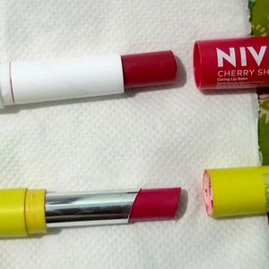 Combo Of Stay Quirky Lip Stick & Nivea Cherry Balm