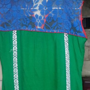 Lace Cotton Beautiful Ladies Kurti