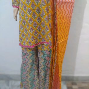 3 Piece Kurti Set With Sharara, Kurti , Sharara And Dupatta Festive Party Wear Collection