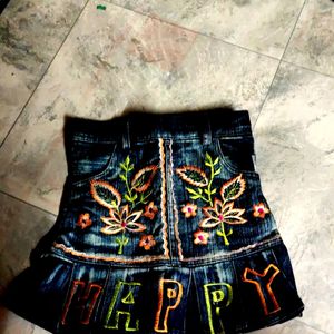 Denim Skirt For Girls