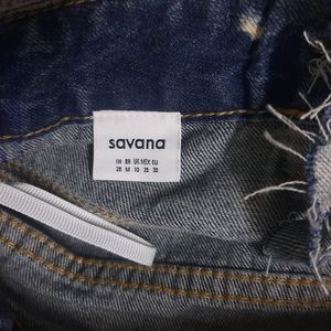 Denim Mini Skirt From Savana