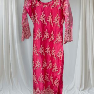 Festive Hot Pink Custom-made Kurta