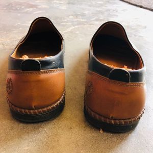 Black & Brown Belly Shoes For Men