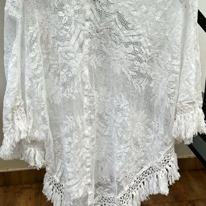 Free Size Net Transparent Shrug/overcoat